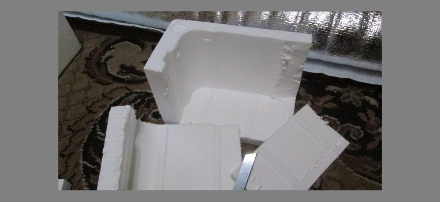 Сделайте отметки на пенопласте