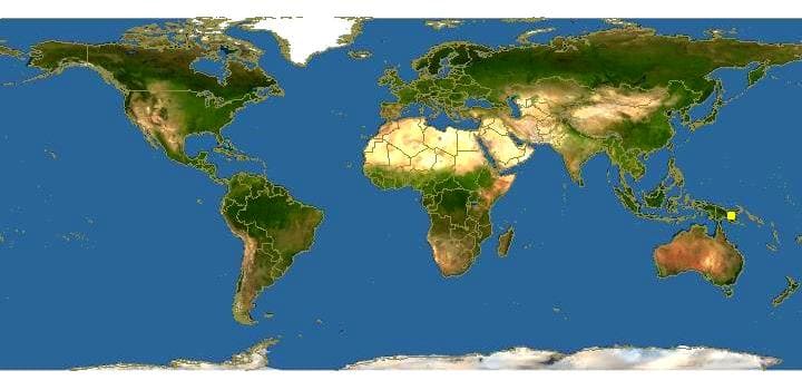 Попондетта фурката (Pseudomugil furcatus) места распространения
