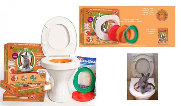 Приспособления для приучения кота к унитазу