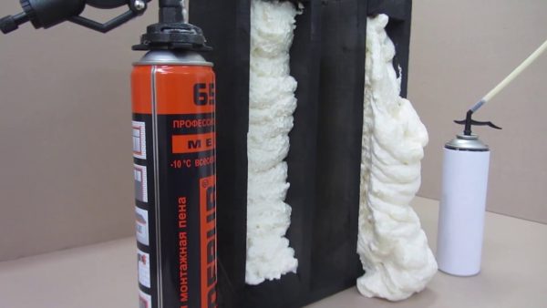 Дорожки зимой обрабатываются монтажной пеной