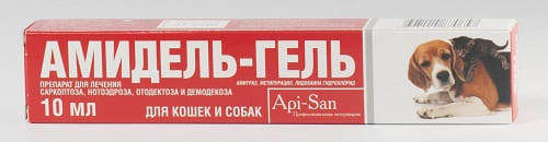 Амидель гель для лечения демодекоза у щенков и собак