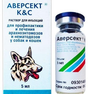 Раствор для инъекций Аверсект для лечения генерализованного демодекоза у собак