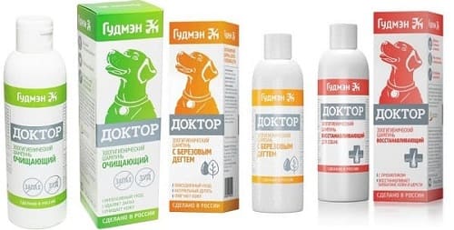 Шампуни Доктор для купания собак при демодекозе