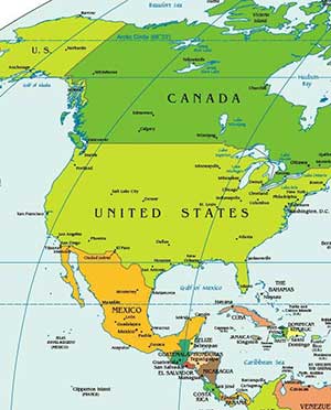 Америка (США) на карте