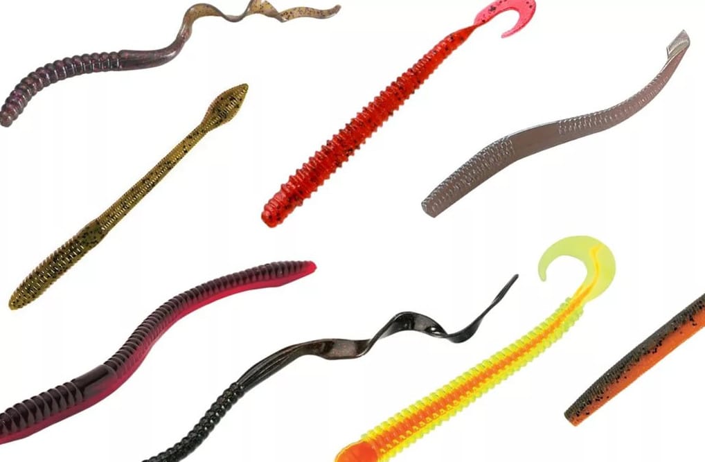 Силиконовые приманки, имитирующие настоящих червей