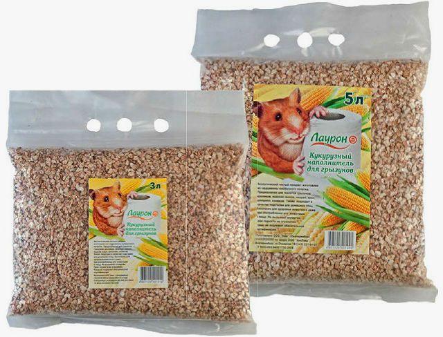 Наполнитель клетки для хомяка - кукуруза