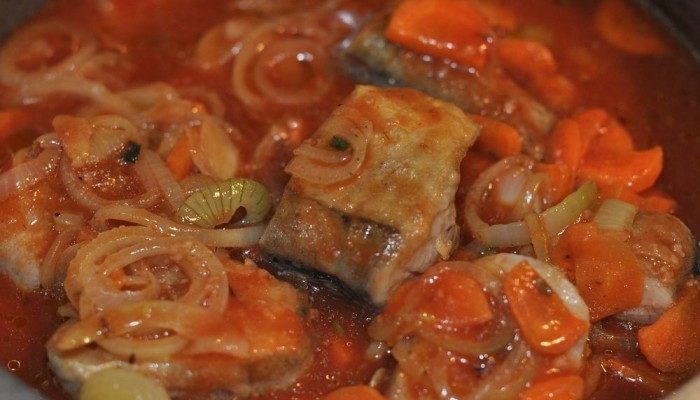 лосось с овощами