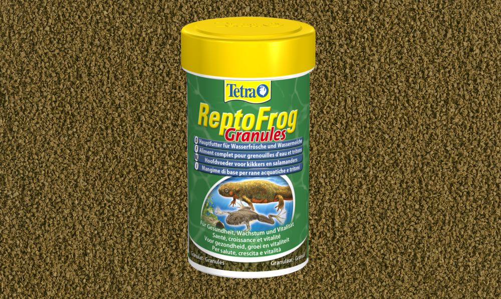 Tetra ReptoFrog Granules - полноценный корм для водных лягушек и тритонов